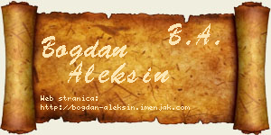 Bogdan Aleksin vizit kartica